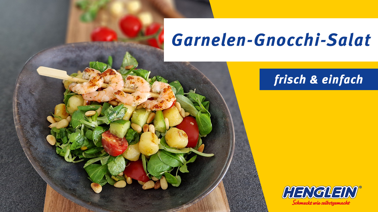 Frischer Garnelen-Gnocchi-Salat