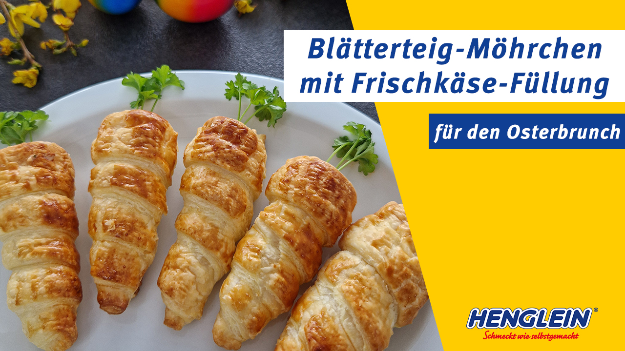 Blätterteig-Möhrchen mit Frischkäse-Füllung