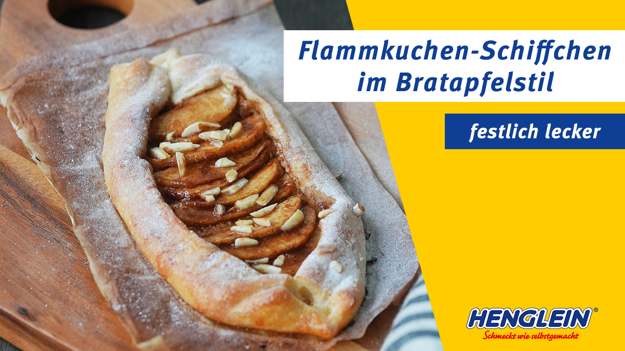 Flammkuchen-Schiffchen im Bratapfelstil