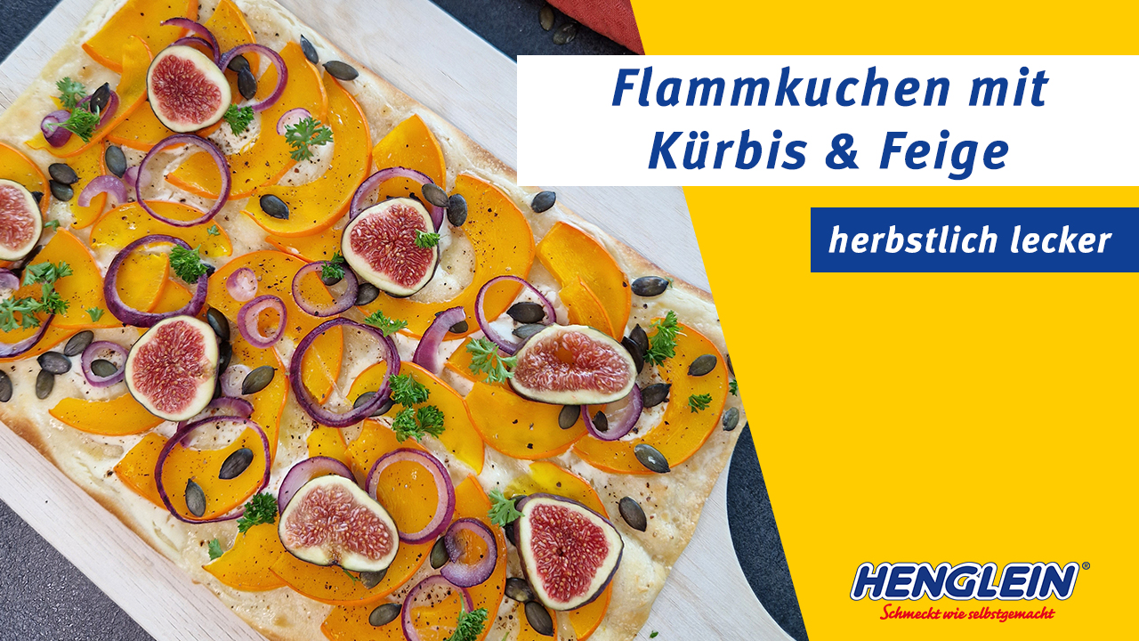 Flammkuchen mit Kürbis und Feige